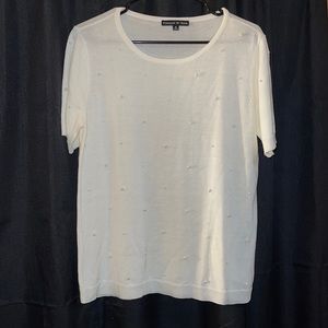 Classy but cute cream Preston & York pearl blouse